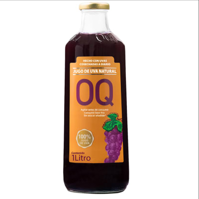 Jugo de uva OQ (Entero, puro, sin agua, sin azúcares ni conservantes añadidos)