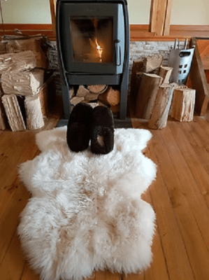 Alfombra blanca de Apego de Oveja Lana Natural (80x45 aprox) Mundo Piel
