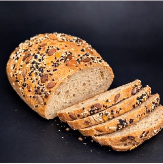 Pan Hogaza 100% masa madre Blanco multicereal rebanada – 600 g - Brotmkt1