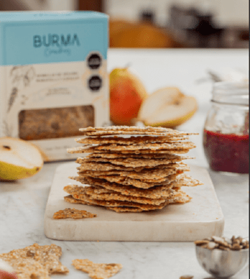 Burma Crackers, sin gluten, 140 grs