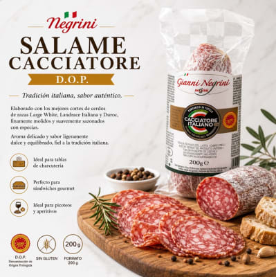 Salame Cacciatore D.O.P. Negrini 200 grs1