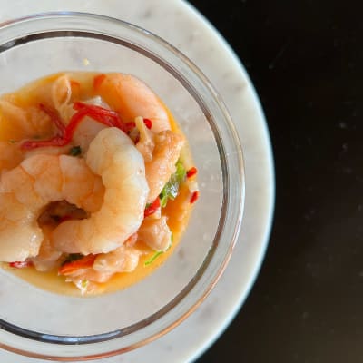 Ceviche de Salmón y Camarón