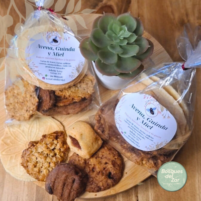 Bolsita Galletas artesanales 120 grs Avena, Guinda y Miel