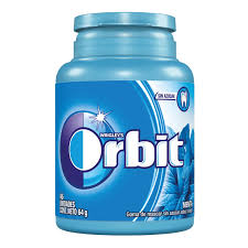 Chicle Orbit botella Pepermint Azul1