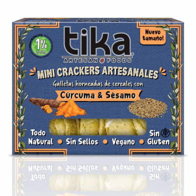 TIKA Crackers Cúrcuma y Sesamo 140 grs