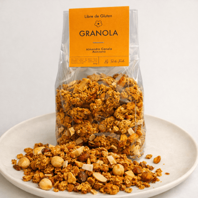 Granola sin gluten Manzana Canela y muchas Almendras 500 gr