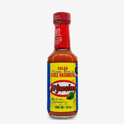 Salsa de Ají Habanero Rojo EL yucateco 120 ml
