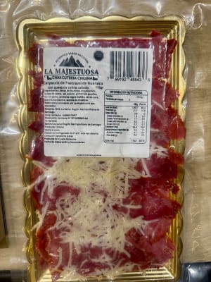 Carpaccio Pastrami de Guanaco-queso de cabra La Majestuosa, 115 grs