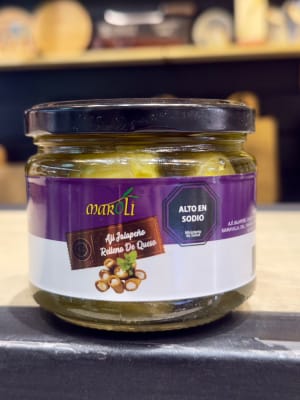 Ají Jalapeño encurtido relleno de queso, Turquia, 450 grs