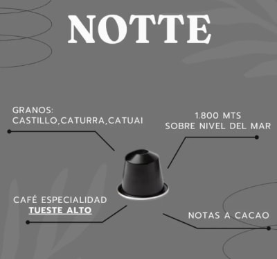 Café Petal Notte 10 Cápsulas para Nespresso (Intenso)
