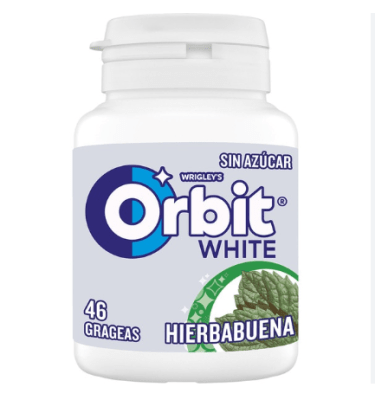 Chicle Orbit Botella Hierbabuena1