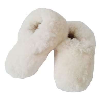 Pantuflas De Oveja Unisex Adulto- Blancas, Mundo Piel
