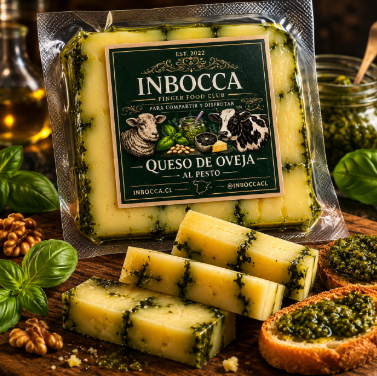 Queso de Oveja Madurado al pesto 150 grs In Bocca