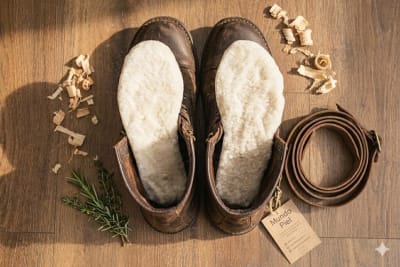 Plantillas Rusticas Unisex de Lana de oveja, Mundo Piel