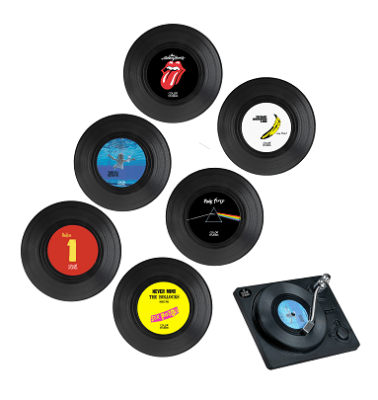 Posavasos Vinilos  Set de 6, Color Studios