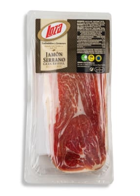 Jamón Serrano 50% Duroc 18 Meses Gran Reserva Loncheado 500gr, Loza