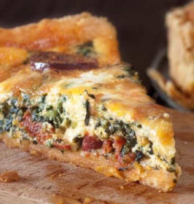 Quiche Keto Espinaca Jamon Serrano