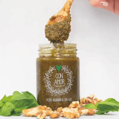 Pesto Albahaca sin ajo con amor
