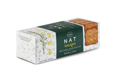 Tostadas naturales Pistacho y romero, Nat Crackers1