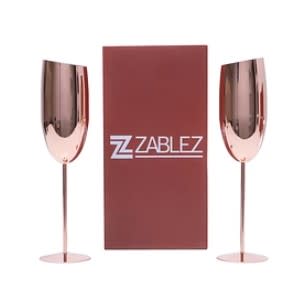 Copas de Acero Inoxidable color Cobre Espumante Champagne, Zablez