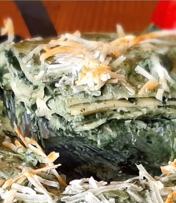 Lasaña vegetariana Espinacas