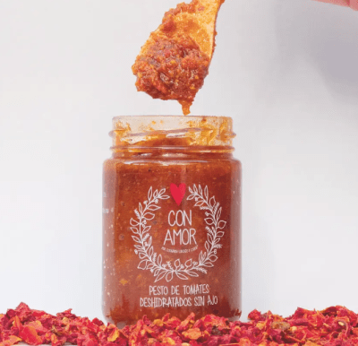 Pesto tomate sin ajo con amor