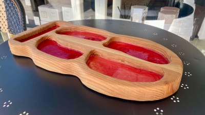 Tabla de Madera para Picoteo con Resina Colores 50 x 25 cm