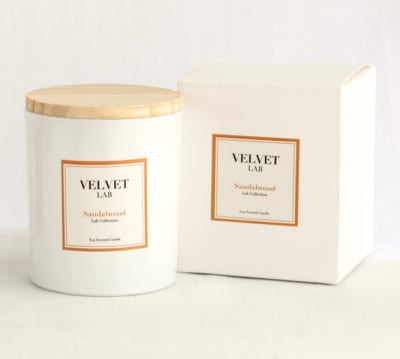 Vela Sandalwood Velvet Lab1