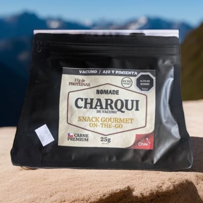 Charqui de Vacuno NÓMADE | Ajo y Pimenta | 25 grs