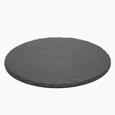 Tabla de Piedra Negra Redonda 25 cms