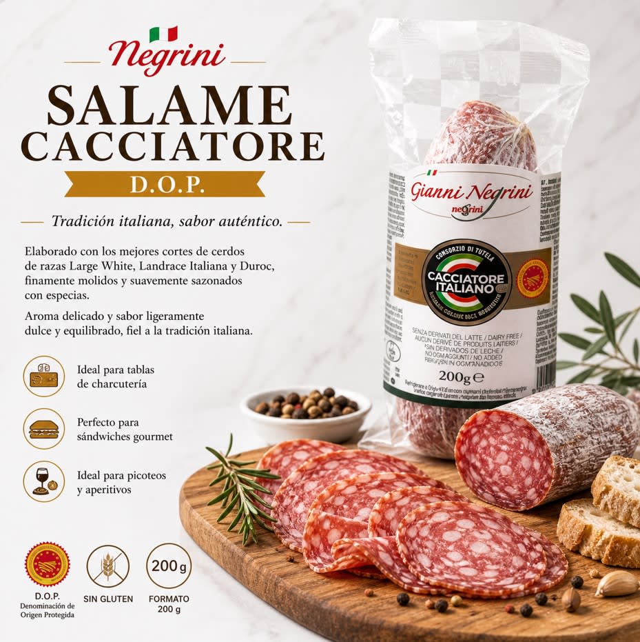 Salame Cacciatore D.O.P. Negrini 200 grs1
