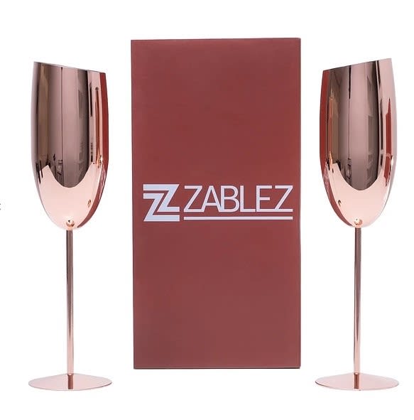 Copas de Acero Inoxidable color Cobre Espumante Champagne, Zablez1