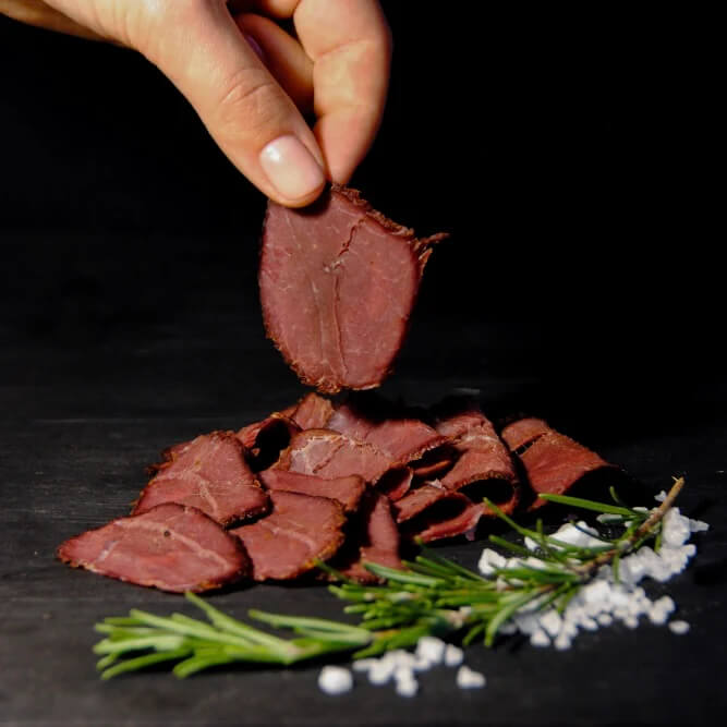 Pastrami de Ciervo Laminado 100 grs, W Carnes2