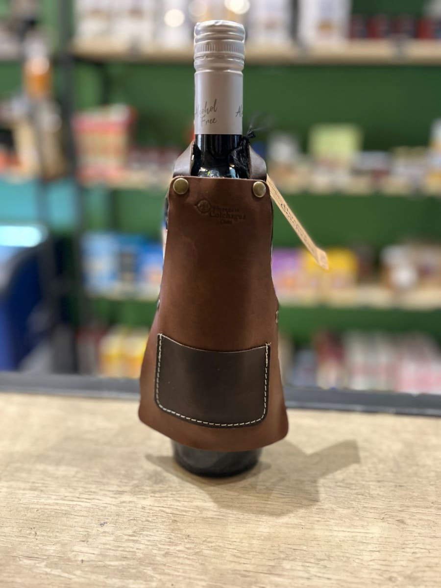 Mini Pechera de cuero Cubre Botella de Vino4