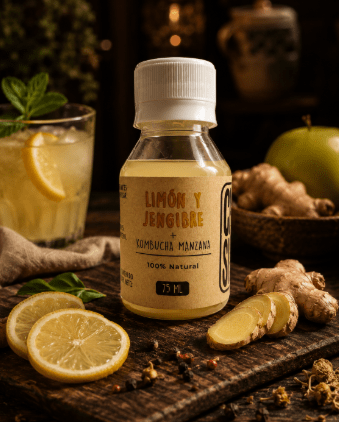 Chil Shot JENGIBRE, Limón + Kombucha Manzana1