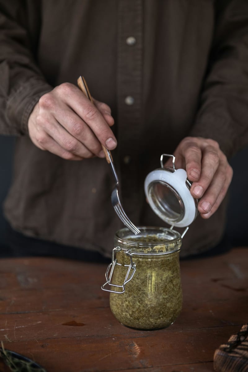 Pesto al Basilico con Pinoli (Piñones mediterráneos)1