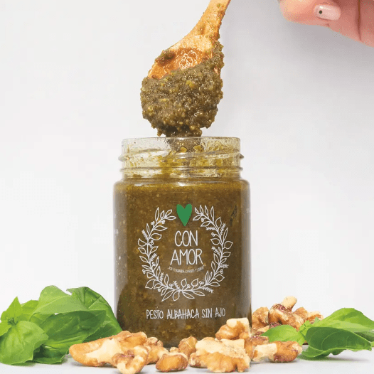 Pesto Albahaca sin ajo con amor1