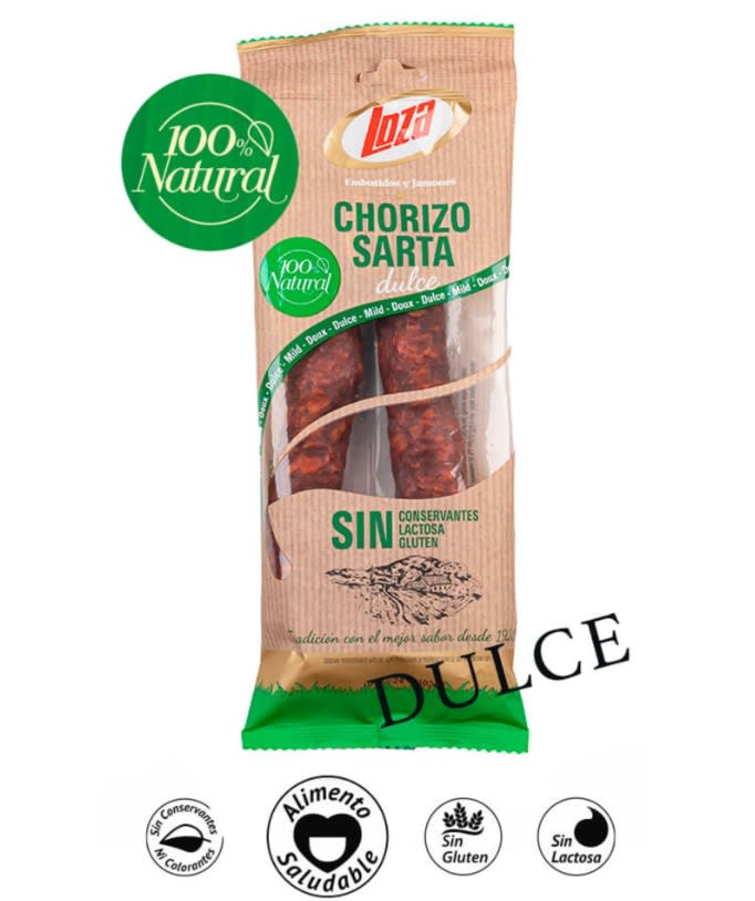 Chorizo Sarta IGP Chorizo Riojano Dulce (No picante) 250gr, Loza1
