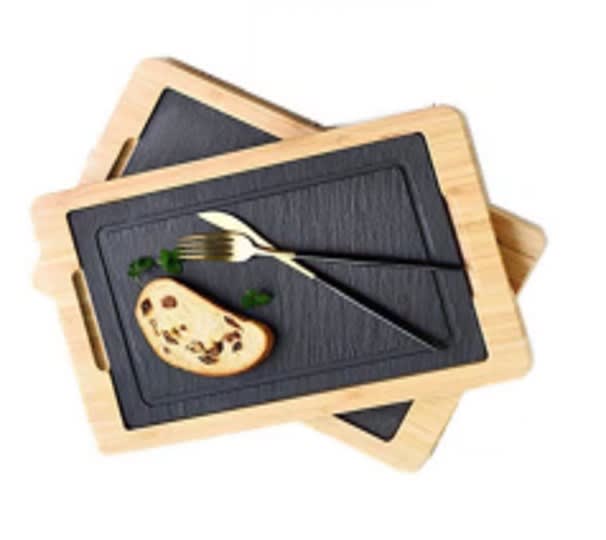 Tabla de Madera y Piedra 36x24cm THB1