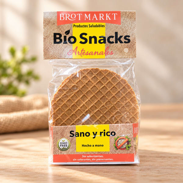 Waffle artesanal, S/Azucar S/Gluten 200 grs Brotmkt1