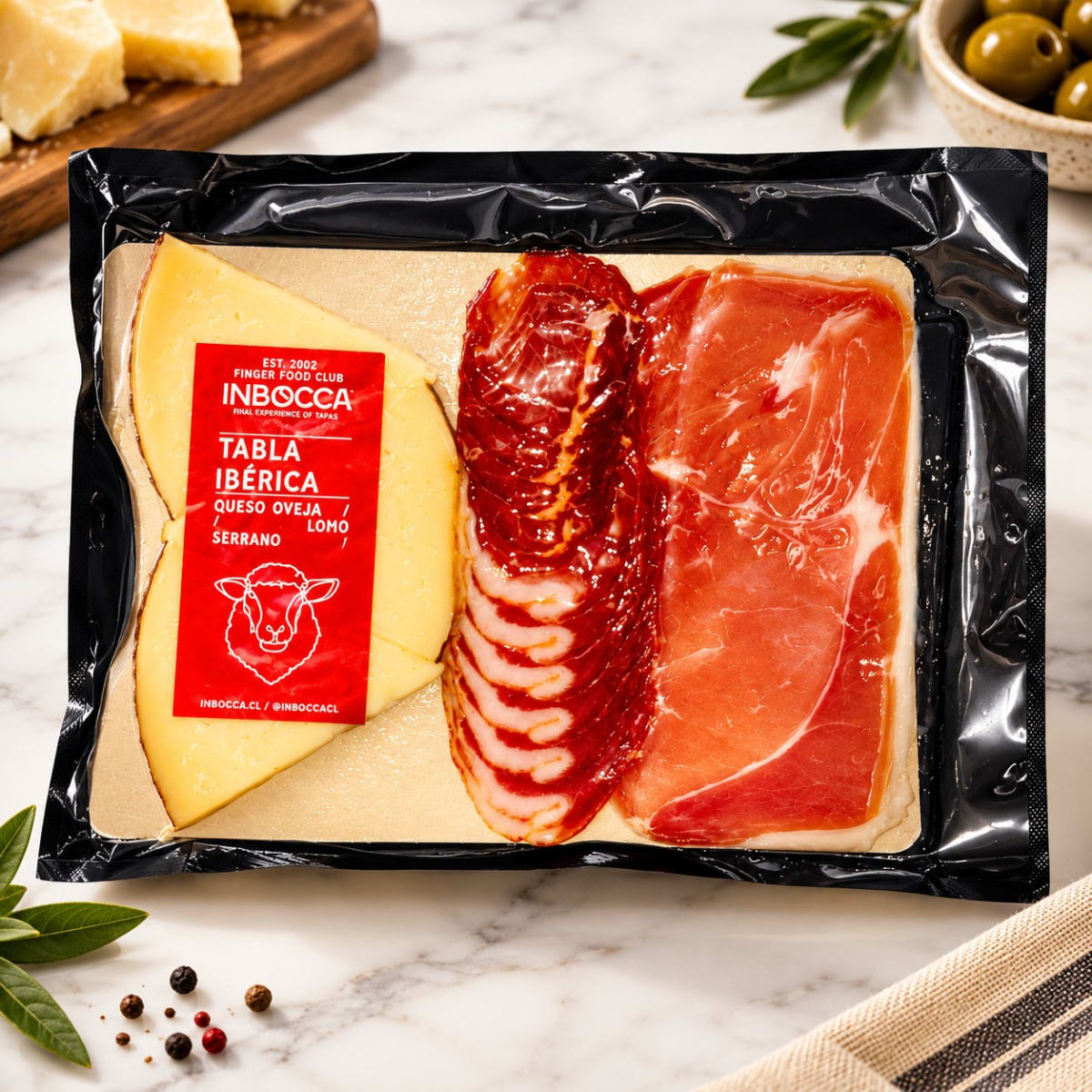 Tabla queso + charcutería 220 gr, Inbocca1