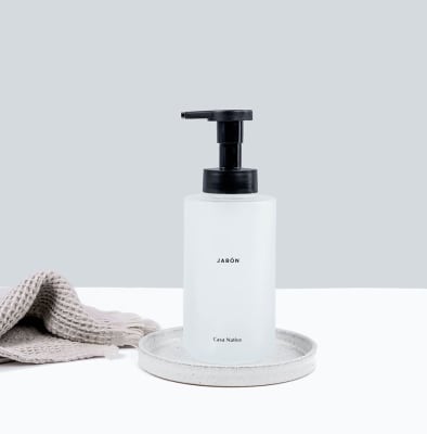 Dispensador Jabón Espuma Vidrio Opaco1