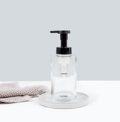 Dispensador Jabón Espuma Vidrio Transparente