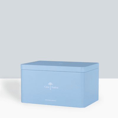 Caja Aluminio Celeste Crema