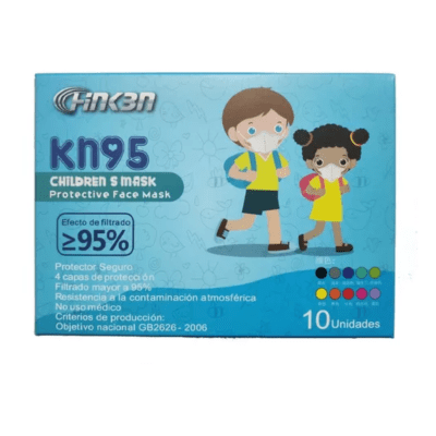 Mascarilla KN95 multicolor infantil alta eficiencia