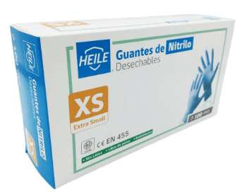 Guante Nitrilo desechables Azul sin polvo