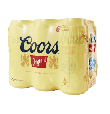PACK COORS LATA 470 CC X 6 UNID