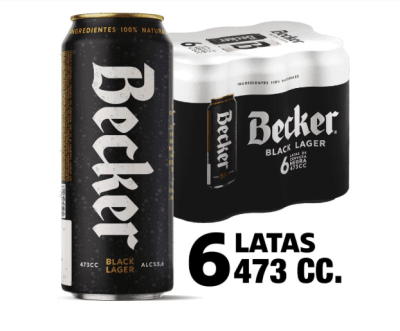 PACK BECKER NEGRA LATA 473 CC X 6 UNID2