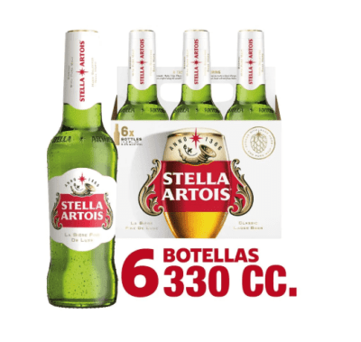 PACK STELLA ARTOIS DESECHABLE 6 UNID X 330 CC (SEC 4)