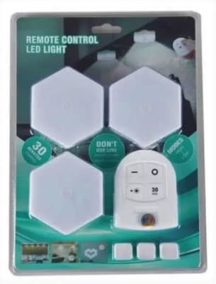 Set 3 luces blanca control remoto IRM 7934